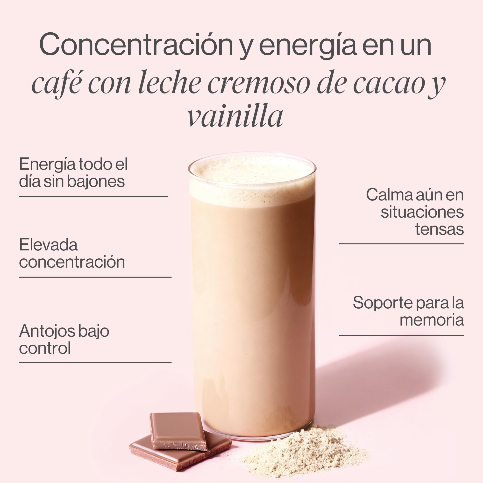 Tummy Tox 3-en-1 Mushroom Latte - Melena de Leon Hericium (Lions Mane), Reishi, Shiitake y Guaraná - Focus, Memoria, Concentración - 15 porciones - Sabor a Cacao y Vainilla