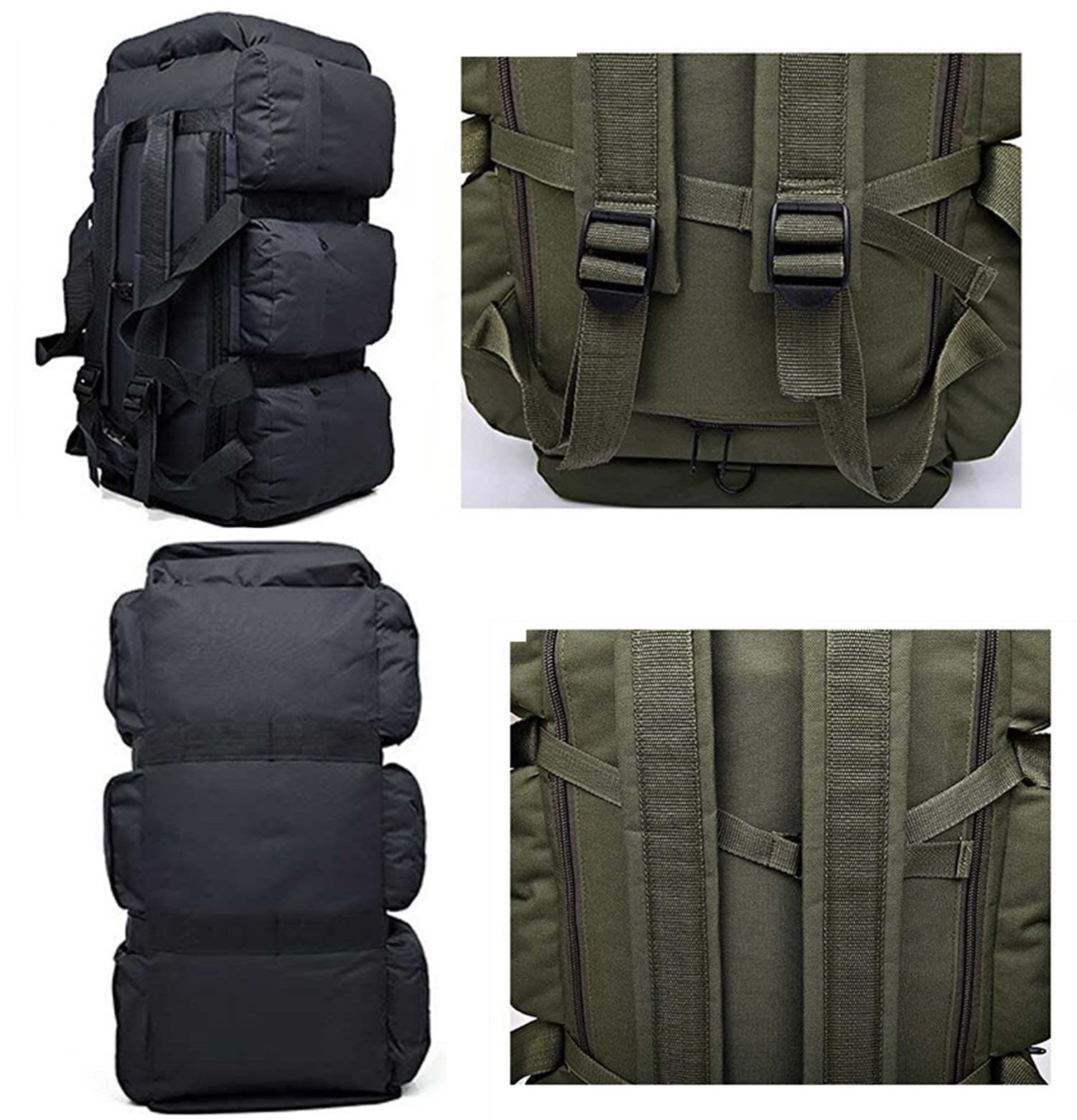 Zaino Tattico per attività All'aperto, 90 L, Zaino Militare, Zaino da Lavoro, Zaino da Lavoro, Zaino per Viaggi, Scuola, Sport, Bushcraft, Trekking, Campeggio, Escursionismo,Caccia, Pesca D