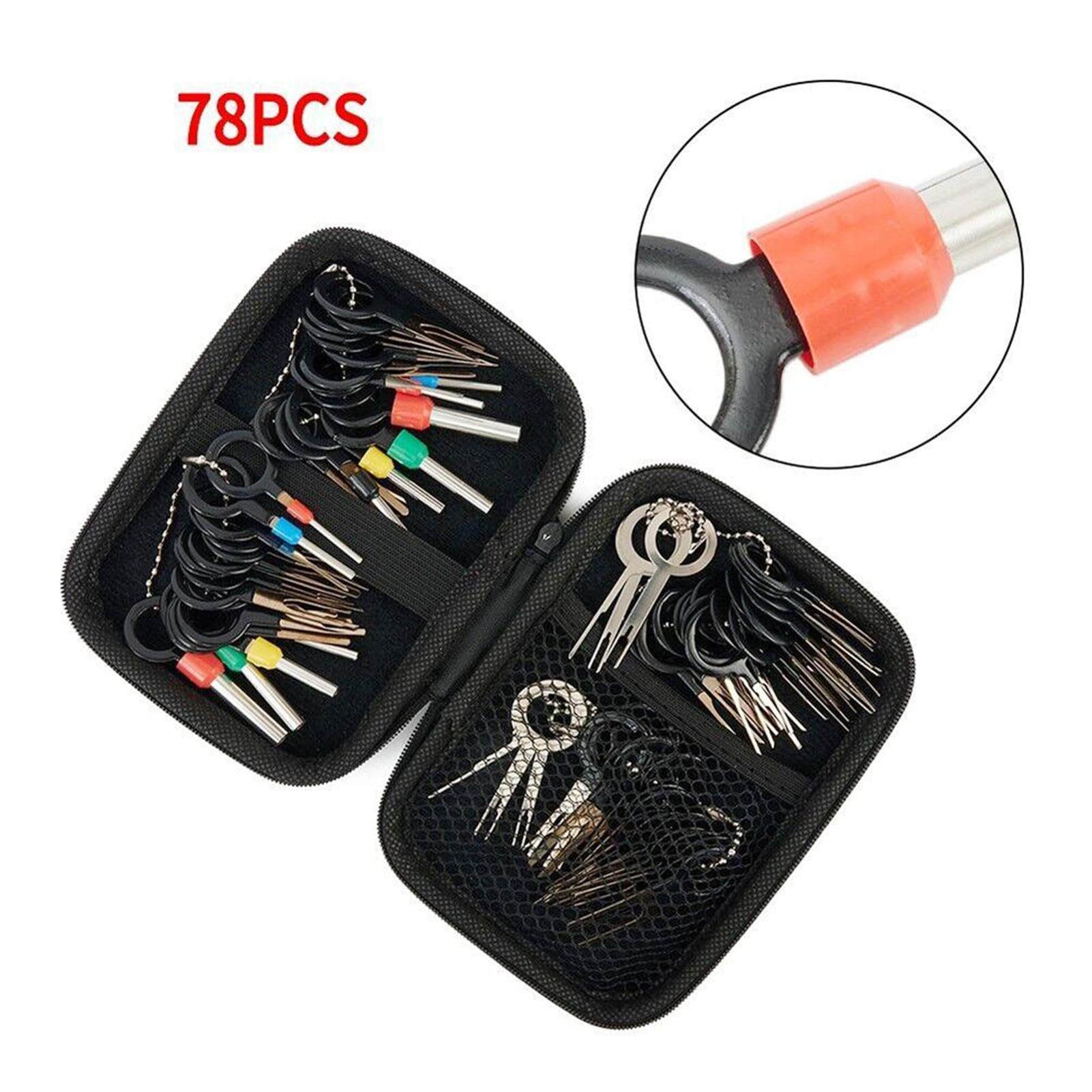 Kit D'extraction De Bornes électriques 78 Pièces - Extracteur De Connecteurs Pour Auto - Pour Démontage Sécurisé Des Broches De Fils - 9