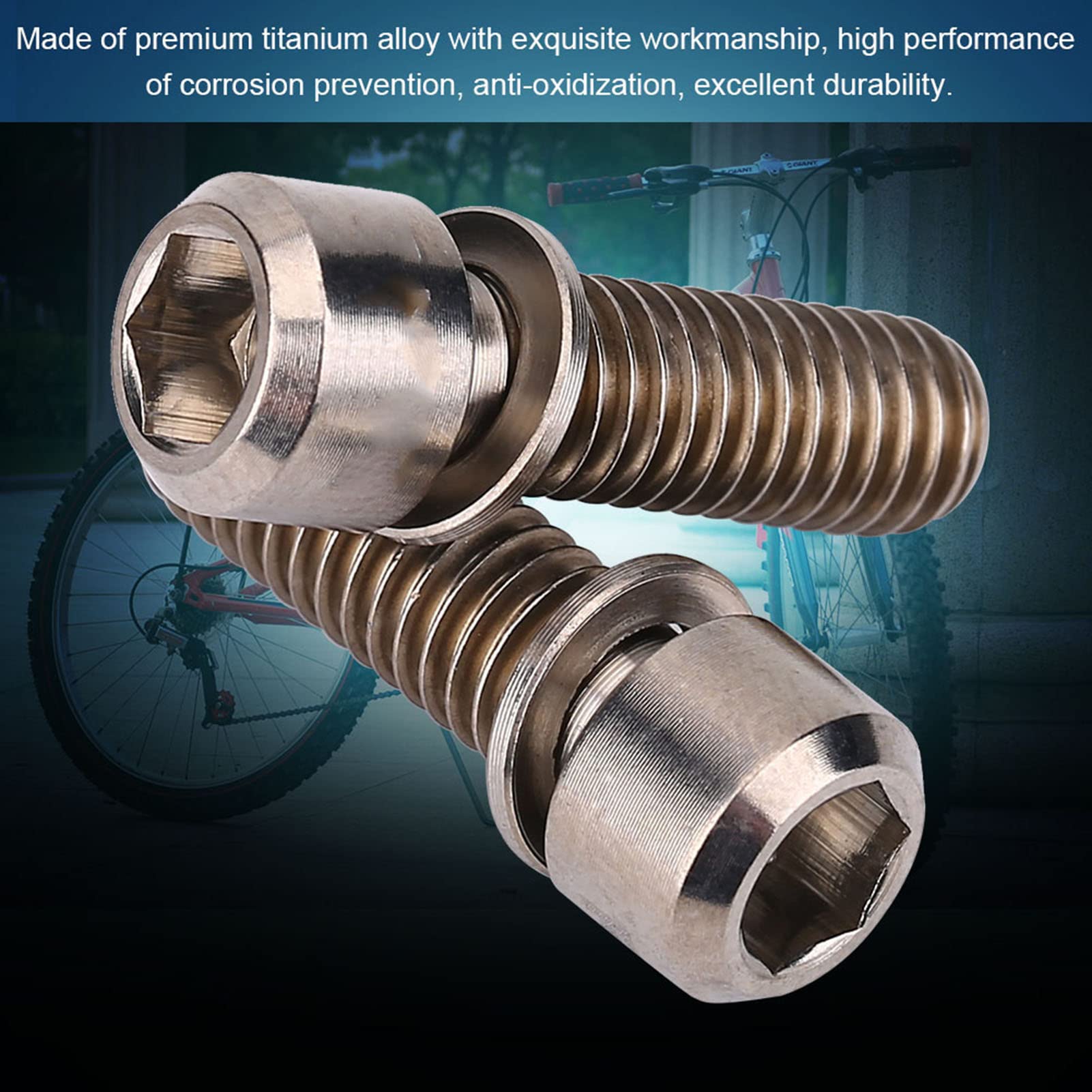 QANYEGN 4Pcs Bike Disc Brake Clamp Fixed Screws, Motain Bike Disc Brake Clamp Screws with Gasket, Disc Brake Cper s (M6x18mm)(Color)