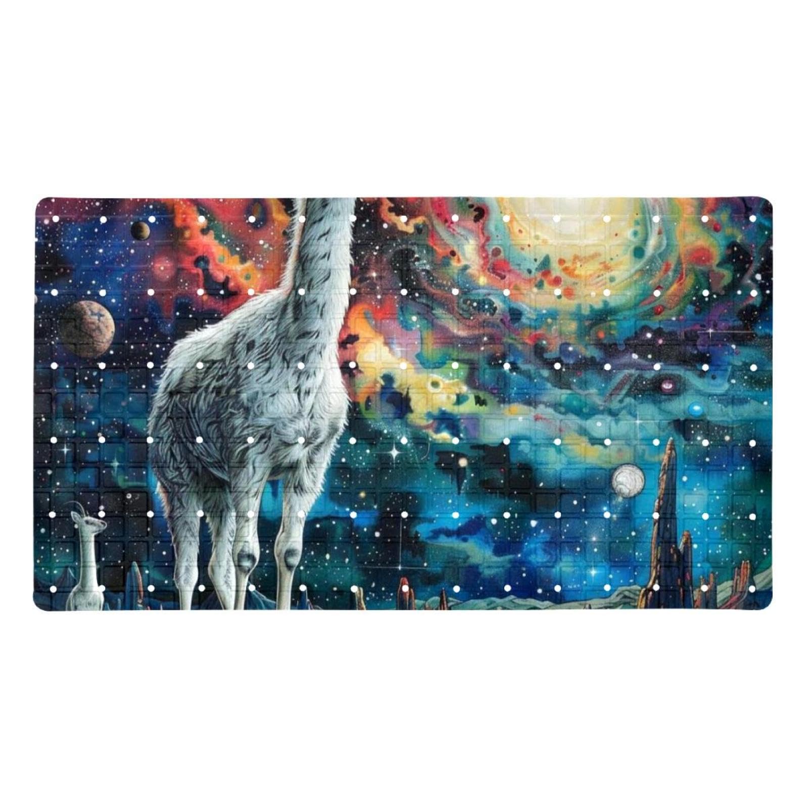 Tapis de bain élan étoilé antidérapant extra long en PVC