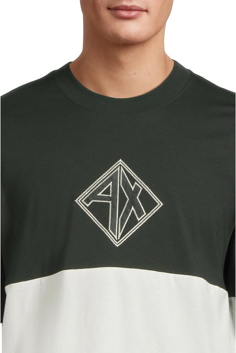 Armani Exchange Men's Colorblock Diamond Tee