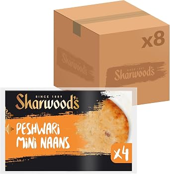 Sharwood's Peshwari Mini Naans, Sweet & Nutty, 32 Naans 8-Pack