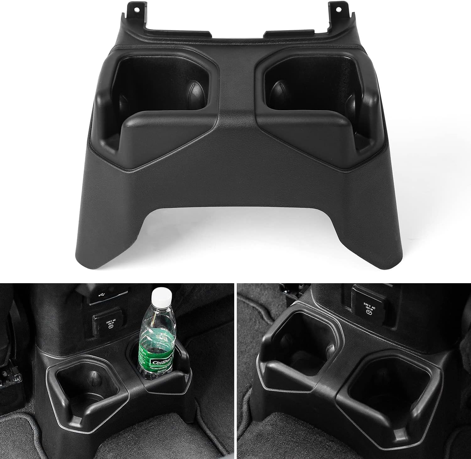 SQQP for JL Rear Cup Holder Cap Rear Console Mounted Drink