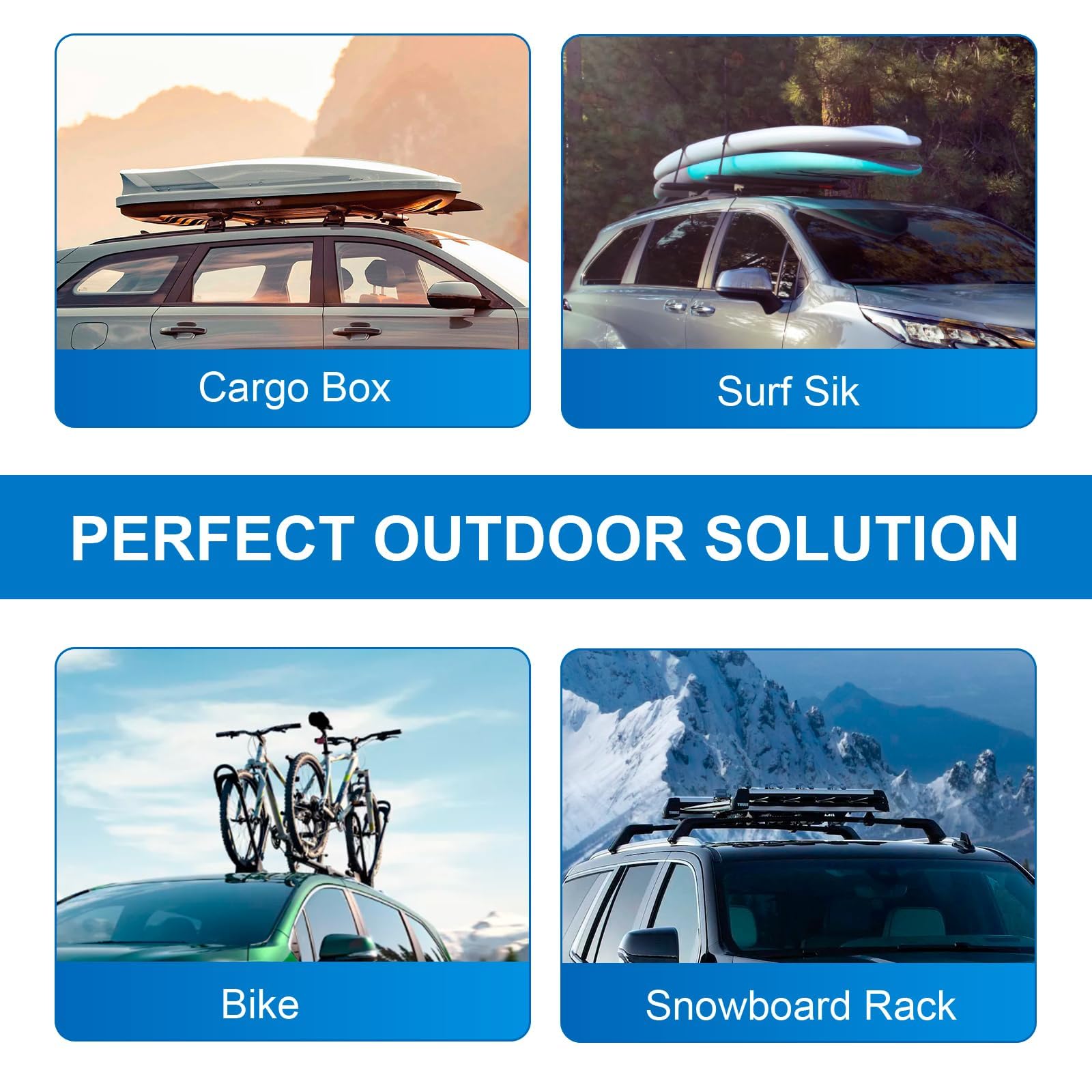 FengYu Lockable Roof Rack Cross Bars 220lbs Compatible with 2020-2025 Land Rover Defender 110 130 (with Side Rails), Heavy Duty Rooftop Aluminum Crossbar Car Carrier Luggage