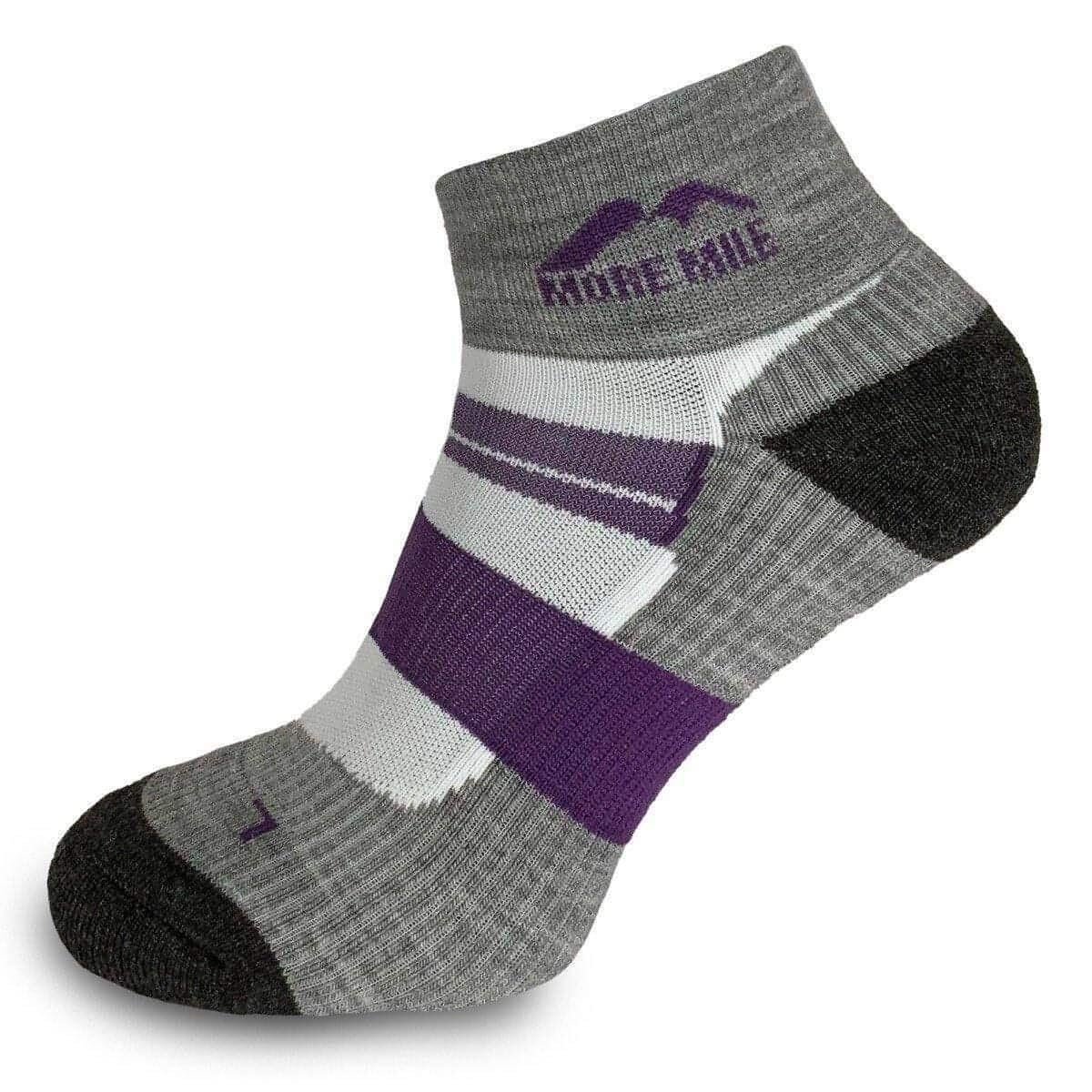 More Mile Women's Grey Endurance Running Socks - 2-5