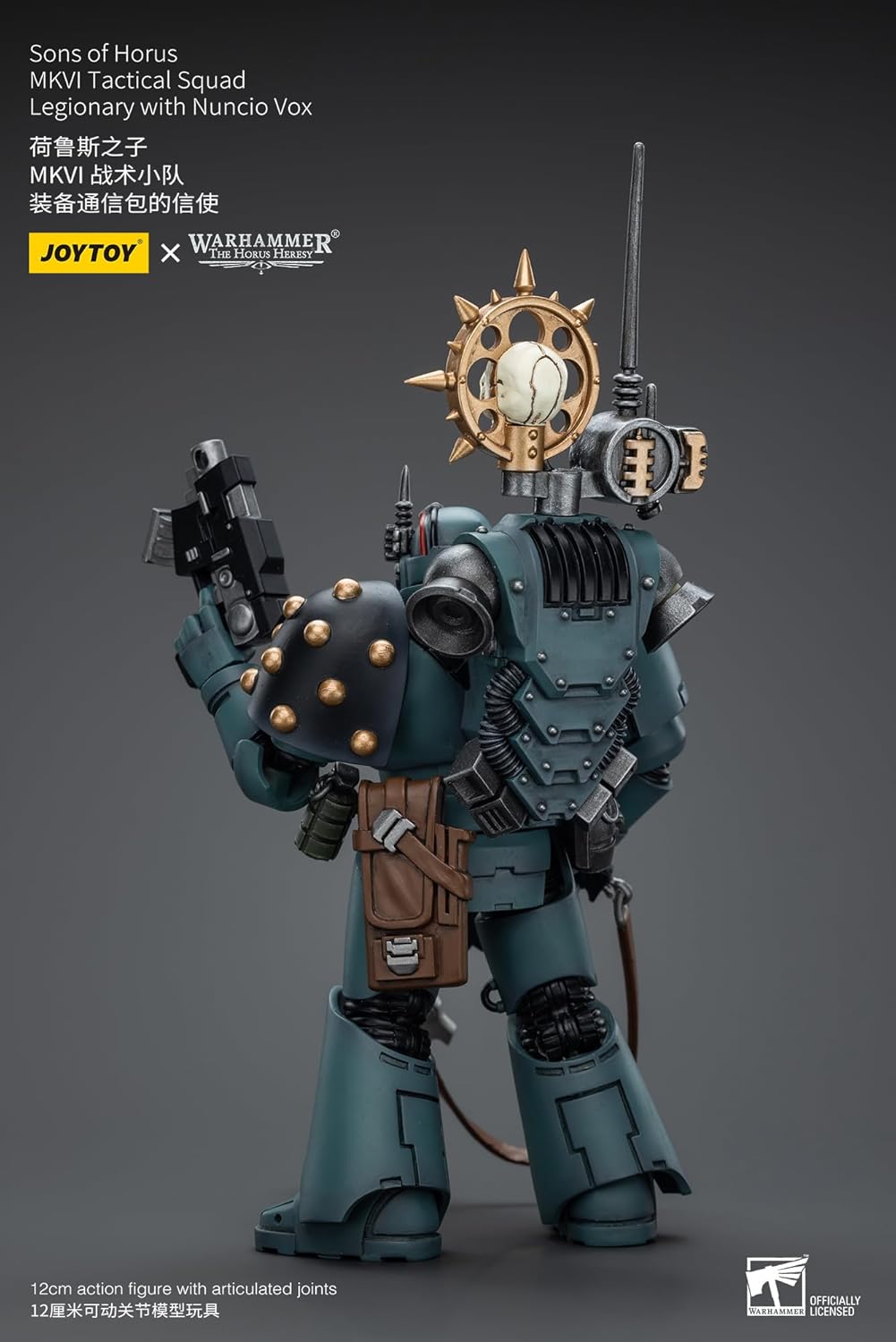 Warhammer 40K: Sons of Horus MKVI Tactical Squad Legionary with Nuncio Vox 1:18 Scale Action Figure