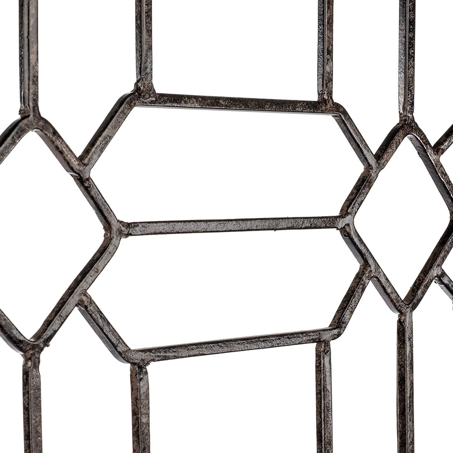H Potter Large Diamond Garden Trellis 69" Installed Height — 22-Lb Heavy Duty Iron Climbing Trellis for Roses, Ivy & Clematis — 82" Overall with Ground Spikes, Freestanding Outdoor Trellis
