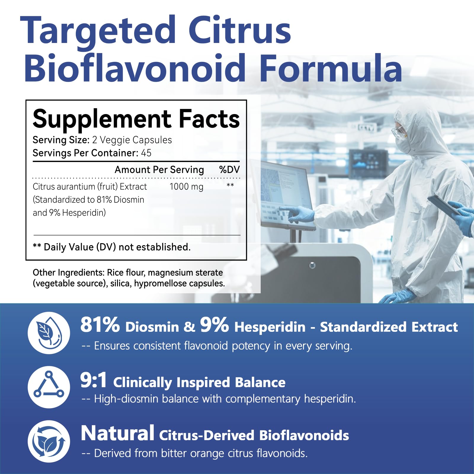 Diosmin Hesperidin 1000mg, Std. 81% Diosmin & 9% Hesperidin — Amazon image 5