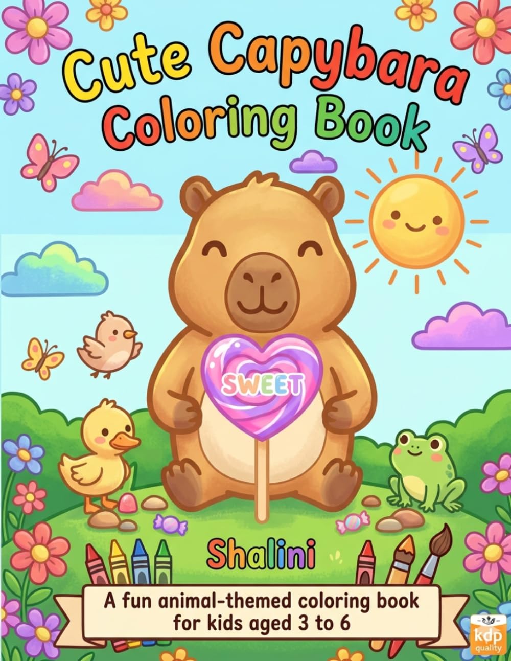 Cute Capybara Coloring Book: Adorable Capybara Adventures to Color and Enjoy