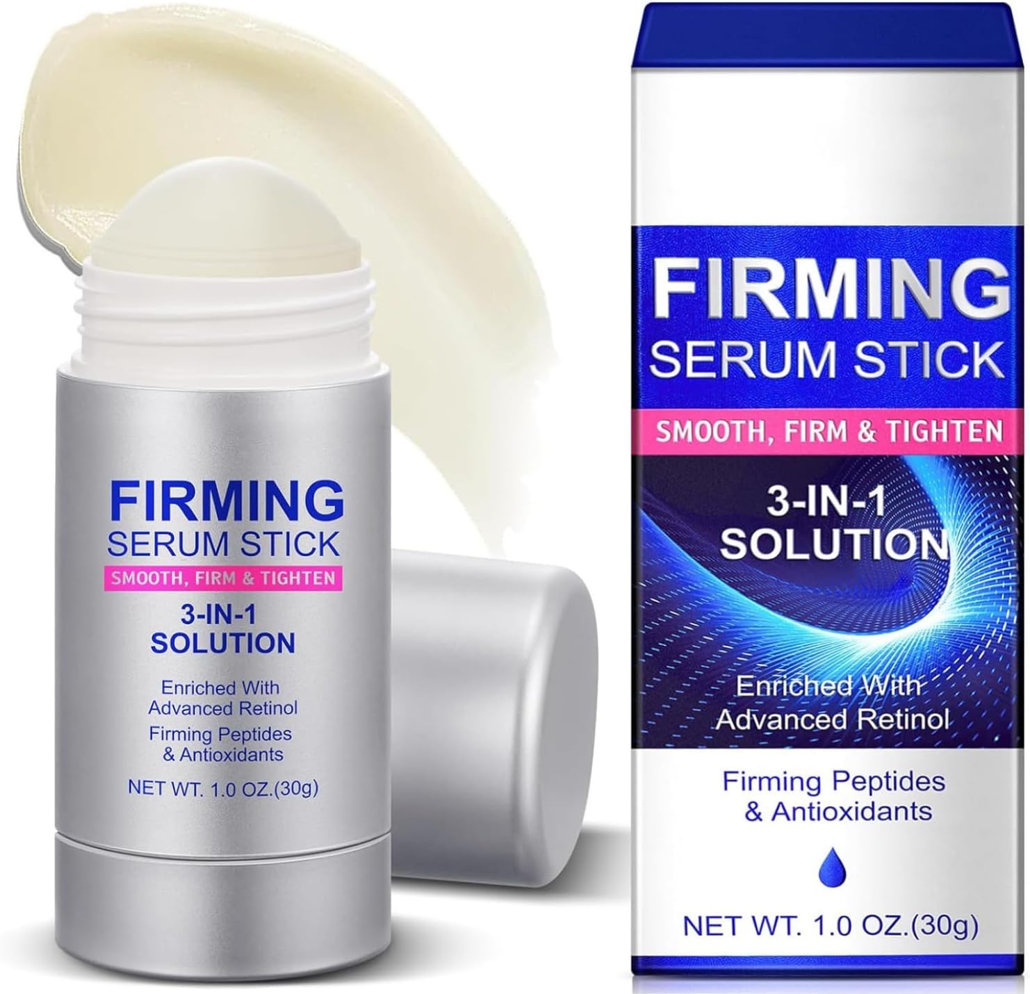 Advanced Retinol Face Serum for Women | Anti Aging, Hydrating & Firming Serum Stick | Smoothes Wrinkles, Brightens Skin Tone, Reduces Crow’s Feet | for All Skin Types (1 Ounce (Pack of 1))