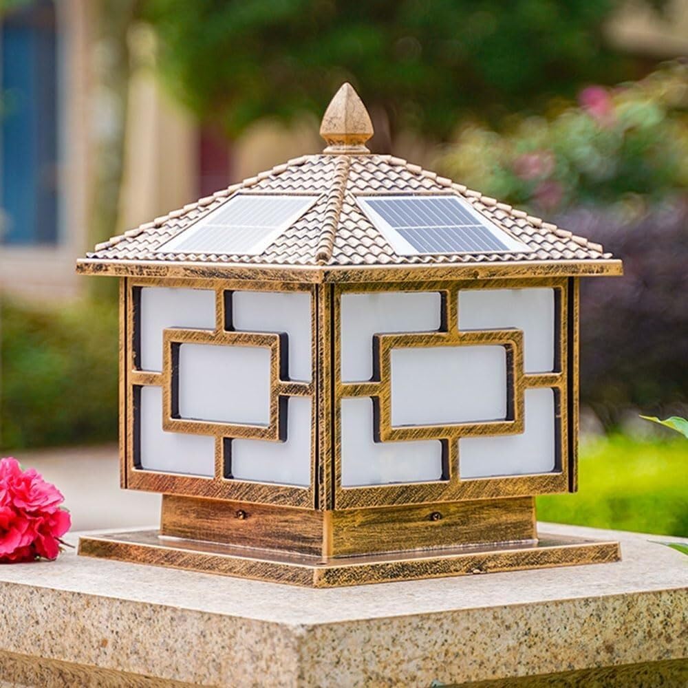 Solar Pillar Light Outdoor Floor Lamp Oświetlenie krajobrazu Wodoodporny taras Ogród Oświetlenie dekoracyjne(30CM)