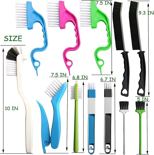 Miniatura 6 de 12 cepillos de limpieza pequeños, cepillo de limpieza de huecos de hendiduras, cepillo de limpieza de hendiduras de esquina para limpiar ranuras de