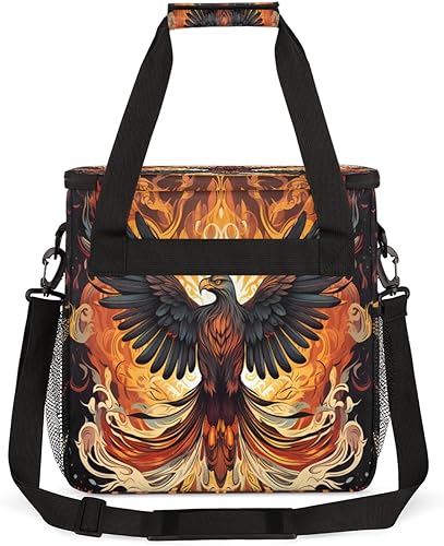 Miniatura 5 de Fire Abstraction Cool Eagle - Bolsa de café de viaje, bolsa de almacenamiento compatible con Keurig K-Mini o K-Mini Plus, portátil, de una sola