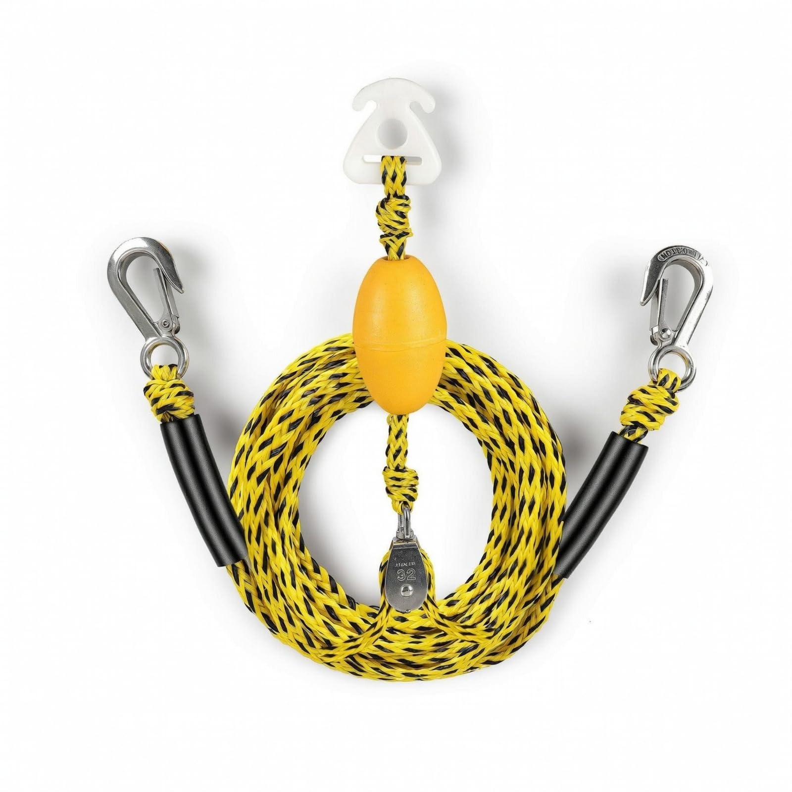 LOVIVER di Traino Gonfiabile per Barche con Galleggianti E Ganci in Acciaio Inox con Tenditore a Molla per Acque Marine E Dolci Adatta per Ormeggio E Traino Nautico, Array, Color to 2, Style to 2