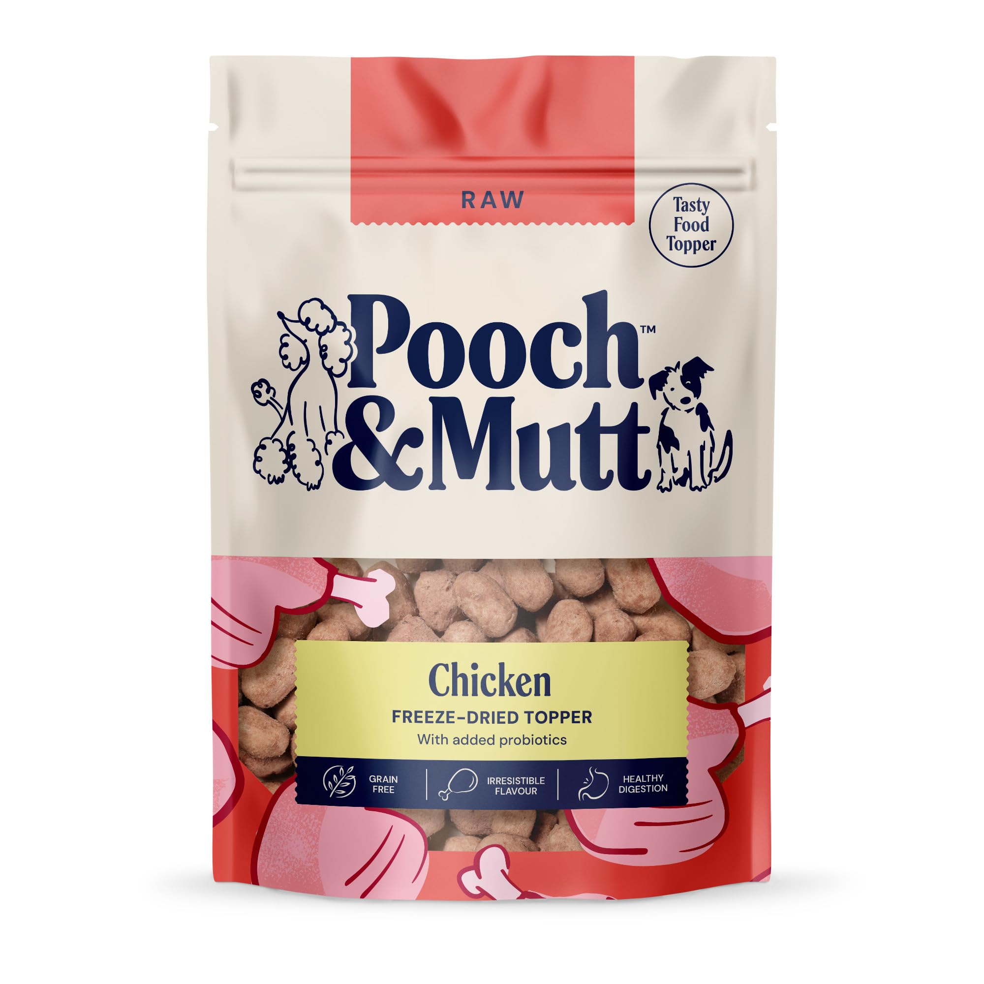 Pooch & Mutt - Freeze Dried Dog Food Topper, Chicken Dog Treats, 1x60g