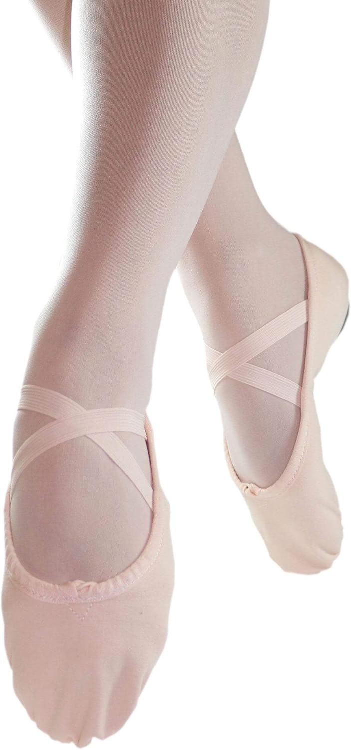 Danzcue Adult Split Sole Canvas Ballet Slipper - Image 3