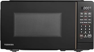 Small Microwave Oven with 11 Power Levels, ChefDefrost, Sound On/Off & Eco Mode, 0.7 Cu Ft, 700W, Black, MM-EM07PA(BK)