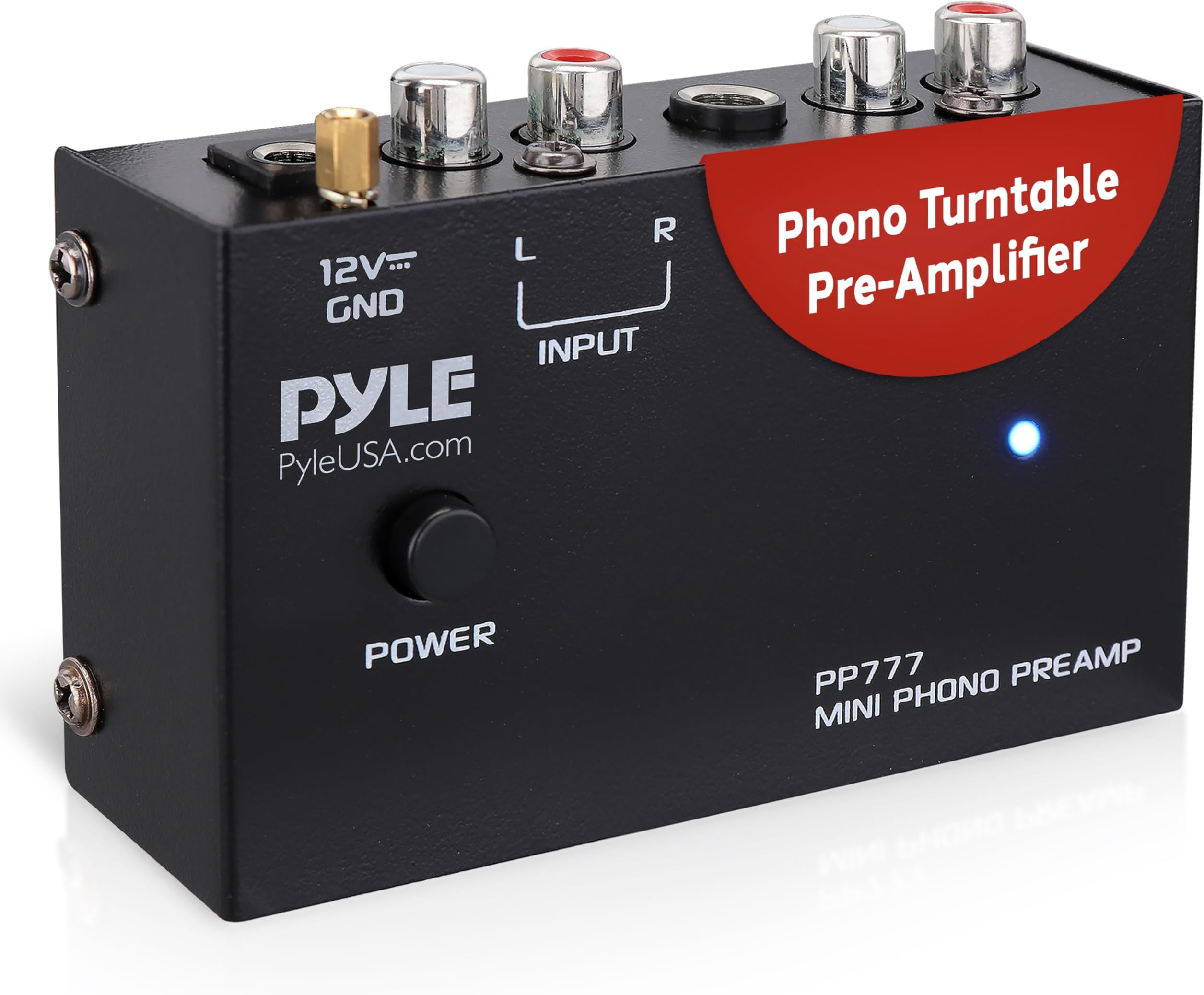 Pyle Phono Preamp for Turntable Amplifier, Mini Stereo Audio Stage Pre-Amplif...