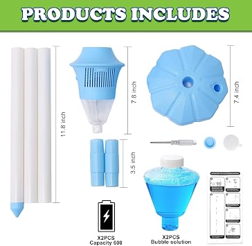 AIERSA Bubble Stand Machine, Outdoor Tall Bubble Maker,47 Inches