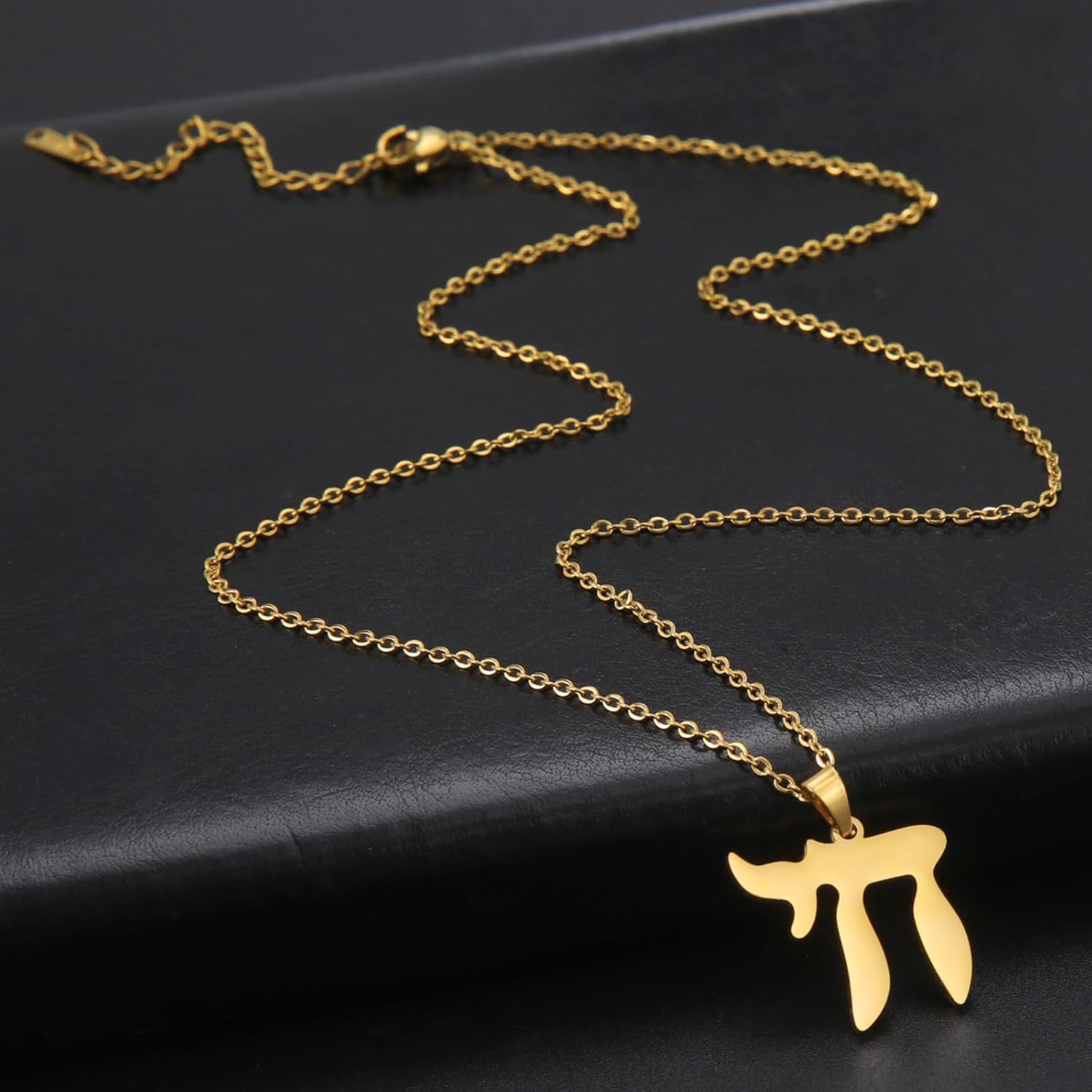 UNIFT Hebrew Chai Necklace for Women Stainless Steel Classic Hebrew Sign of Life Letter Chai Pendant Necklace Religious Jewish Jewelry - Image 5