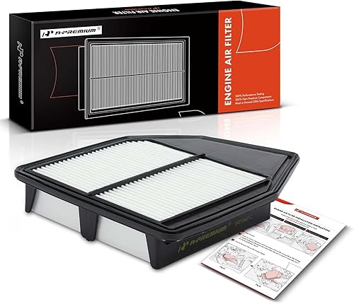 A-Premium Filtro de aire de motor compatible con modelos Honda – Accord 2008 2009 2010 2011 2012, Crosstour 2012 2013 2014 2015 - L4 2.4L -