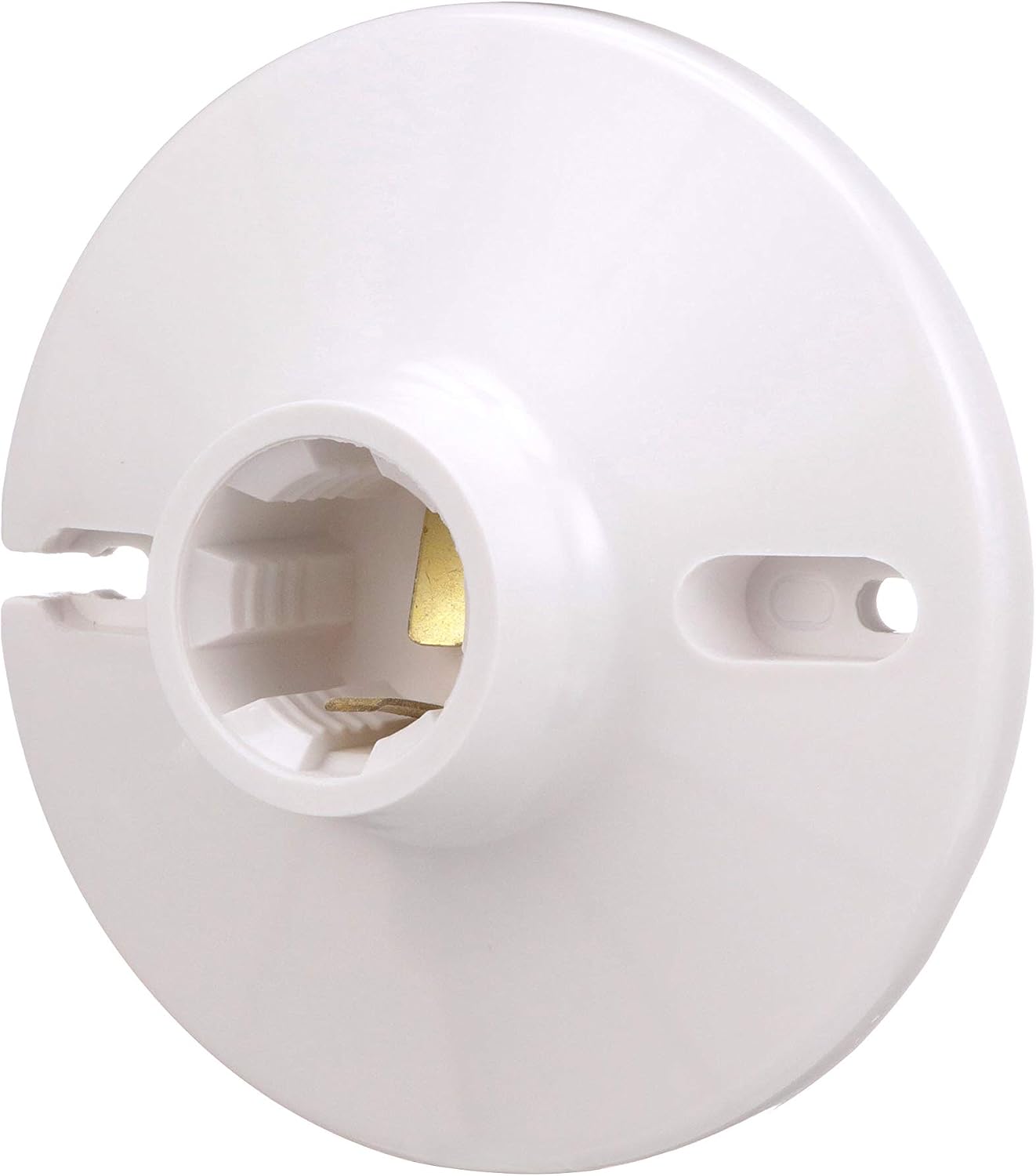 Eaton S1174W-SP-L 660-Watt, 250-Volt Plastic One Piece Keyless Switch Ceiling Receptacle Lamp Holder, White