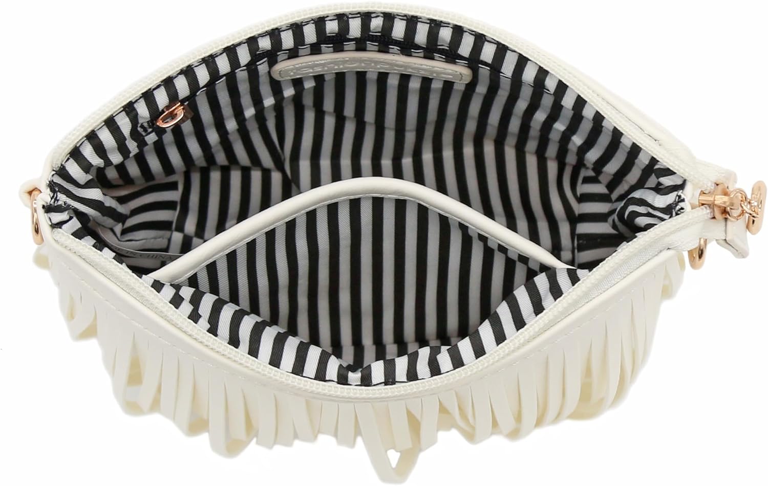 FashionPuzzle Small Fringe Crossbody Bag with Wrist Strap - Image 6