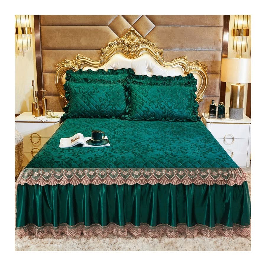 Housse de couette épaisse en velours brodé haut de gamme pour lit King Size