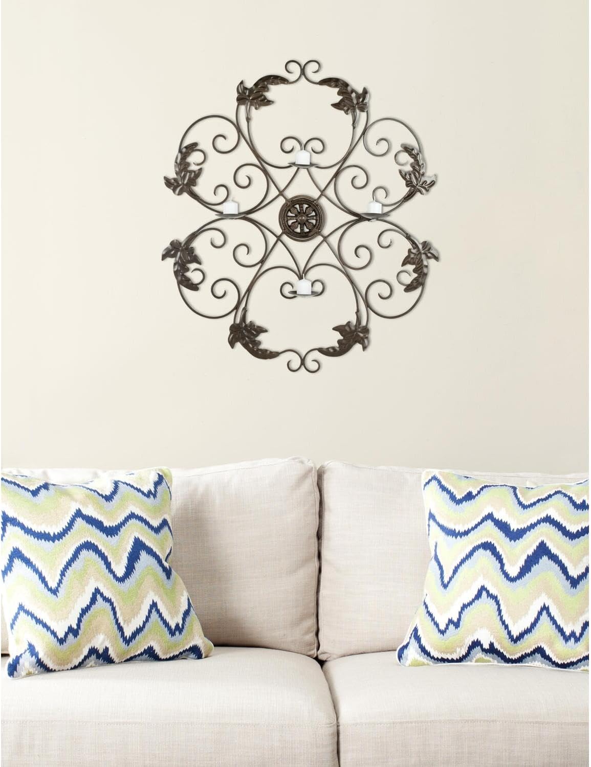 SAFAVIEH Pillar WALL Decor Rstc Powder Coated