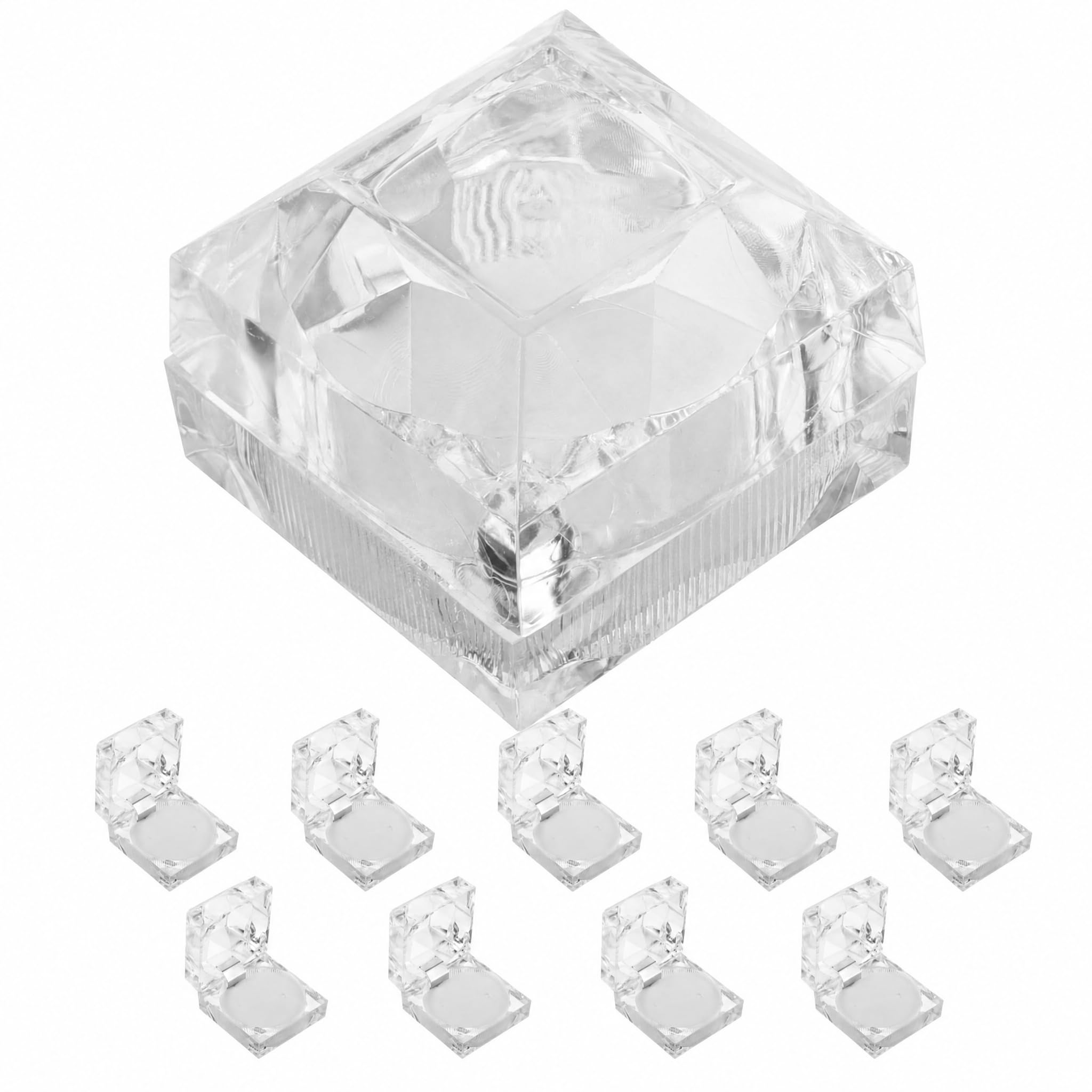 Organisateur Boîte À Bijoux 10 Pièces Compacte En Acrylique Transparente Pour Bagues Boucles D'Oreilles Et Petits Bijoux Rangement Portable Idéal Maison Et Voyage