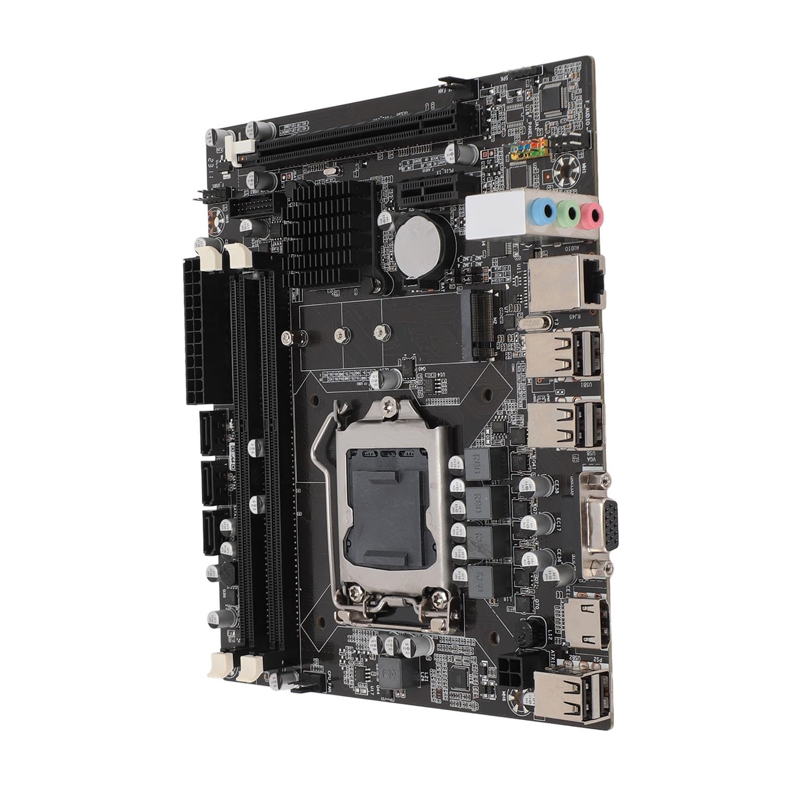 Dpofirs Placa Base H55 LGA 1156, para Core Generation I3 I5 I7, Placa Base de Servidor de PC, 2 × DDR3, Ranura para Tarjeta Gráfica PCIE X16, Placa Base de Computadora para Juegos