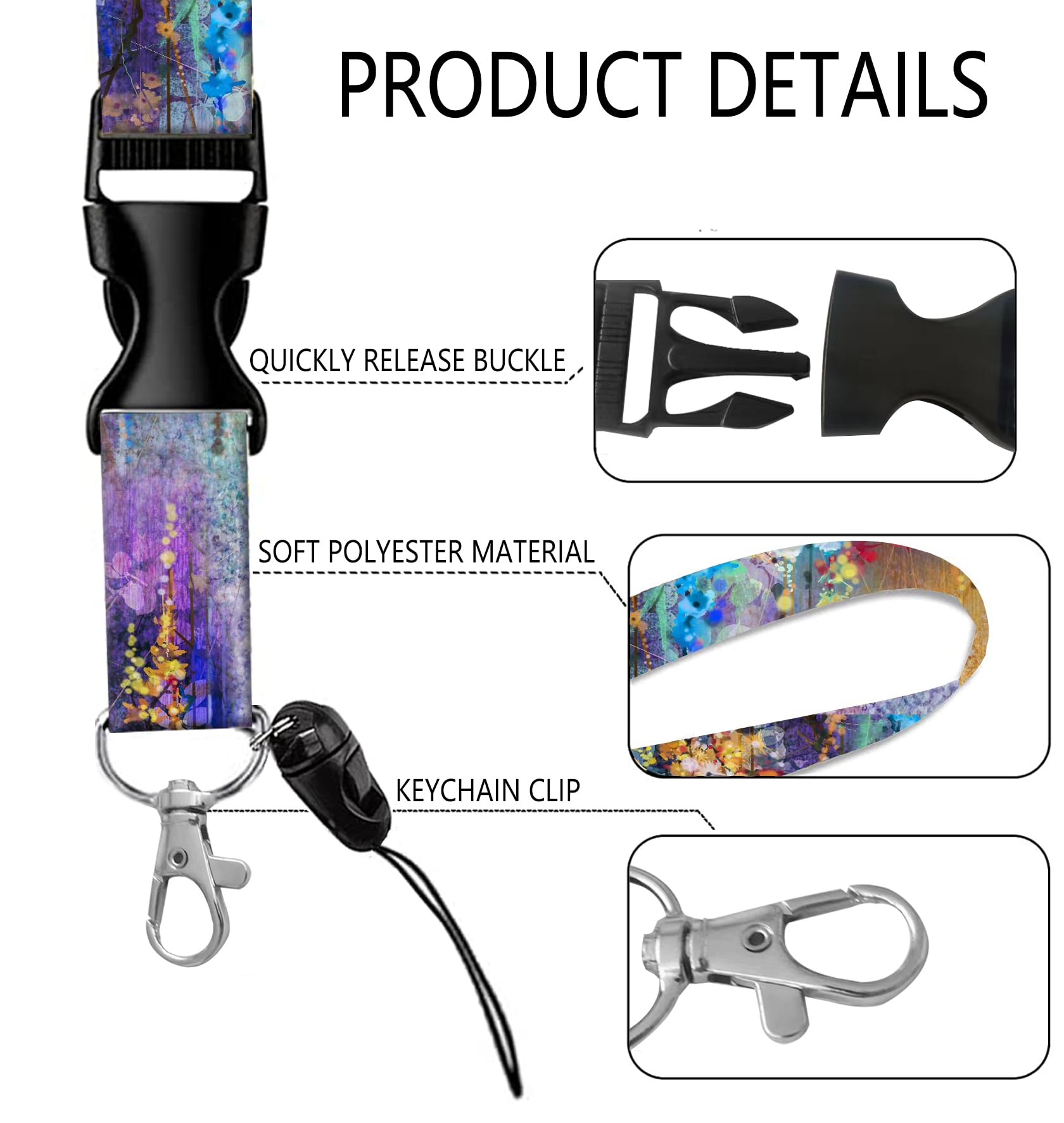 BLOCIT Fashion Badge Holder With Lanyard - Retractable ID Card Holder For Work