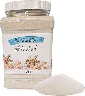 5 lb Natural White Sand for Sandbox, Sand Art, Home Decor, Sensory Bin, Aquarium & More, Odorless, Non-Toxic, Safe for Kids & Pets, Versatile, and Clump-Free for Easy Handling