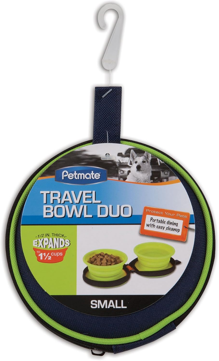 Travel-Friendly 3-Cup Silicone Pet Bowl by Petmate