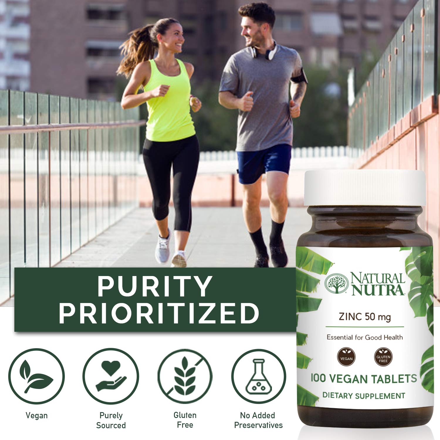 Natural Nutra Zinc Gluconate 50mg Supplement for Healthy Immune Support