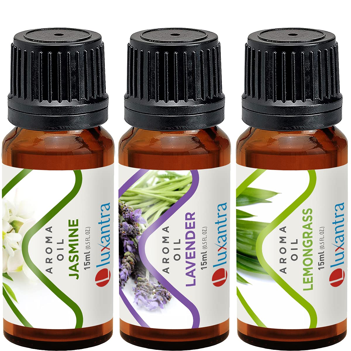 Luxantra Glass Essential Anti Bacterial Aroma Oil For Home Electric&Tlight Diffuser|Jasmine,Lavender&Lemongrass Aroma Diffuser Oil For Office Spa Hotel-Set Of 3,15 Ml Each (B095N5V9SZ) Amazon Price History, Amazon Price Tracker