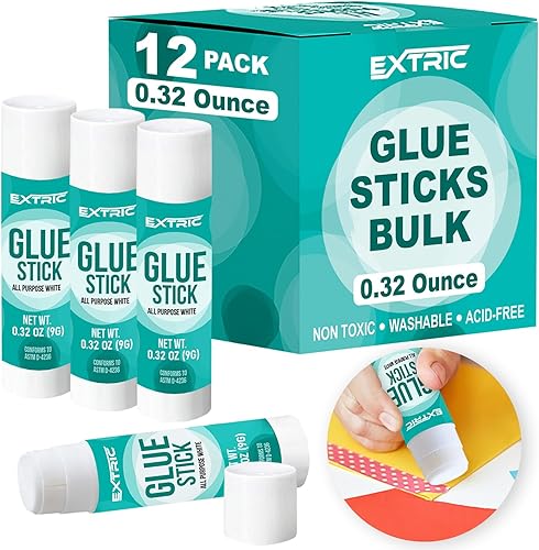 Miniatura 8 de Barras de pegamento de 032 onzas  36 unidades de barra de pegamento barras de pegamento blancas multiusos para niños barras de pegamento lavables a