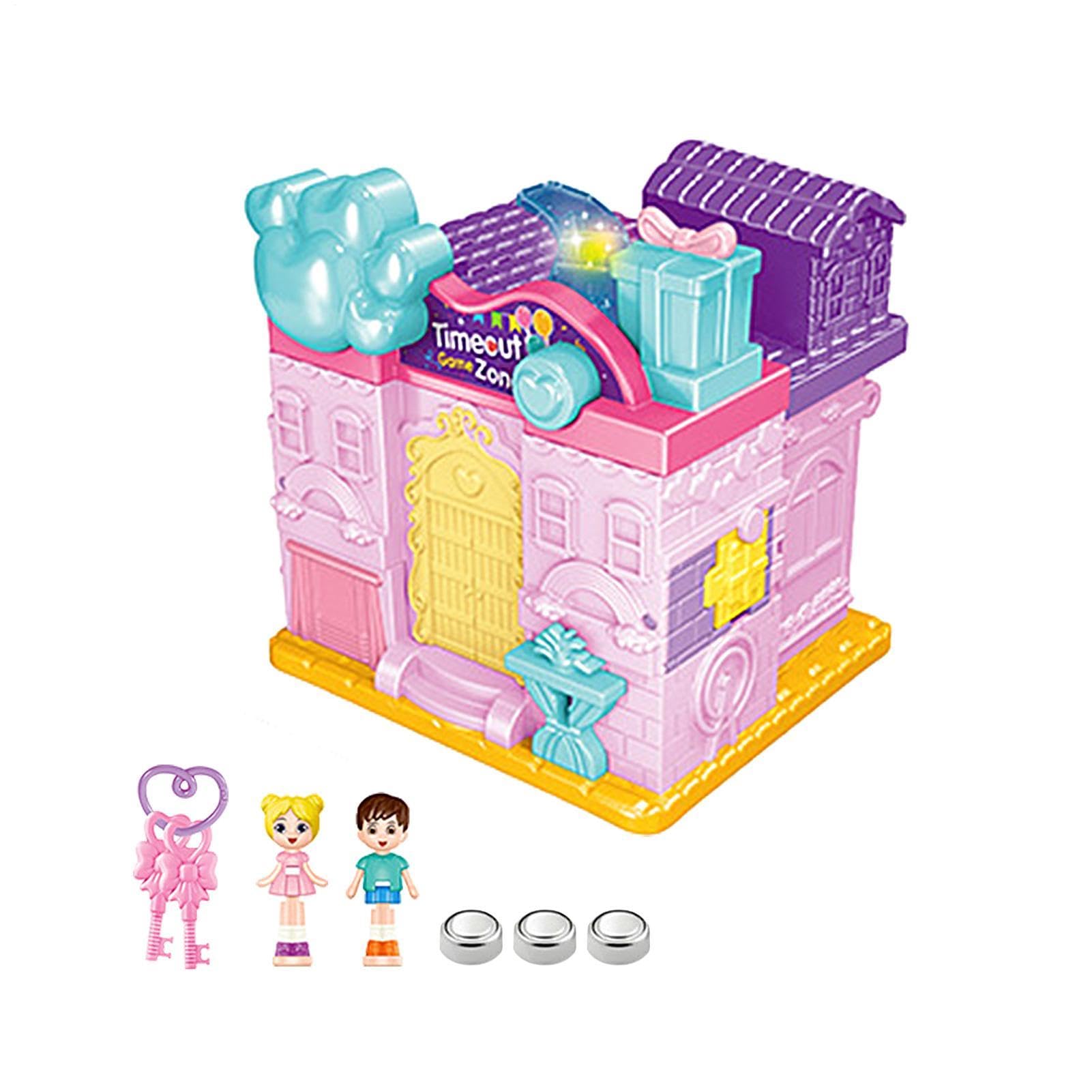 Princess Castle - Surprise Mini Doll House, Mini Girls Toy, Playset Princess, Foldable Doll House, Gift For Kids Girls Ages 3+ With Button Battery