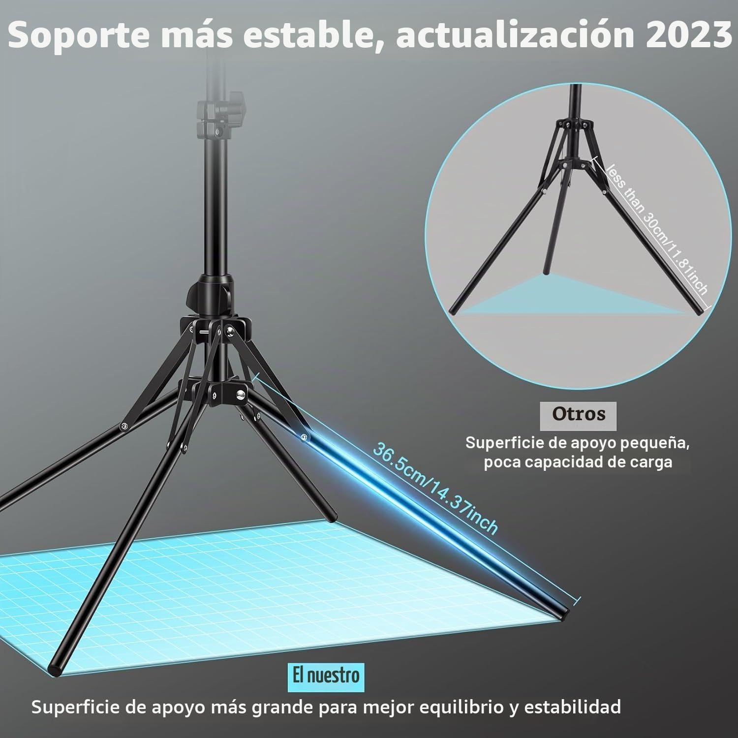 11.5" Aro de Luz con Tripode Profesional Altura Total de 177cm/69.5", Ring Light con Control Remoto, Anillo de Luz Estable Tripode para Movil, Youtube, Maquillaje, Fotografía, Selfie