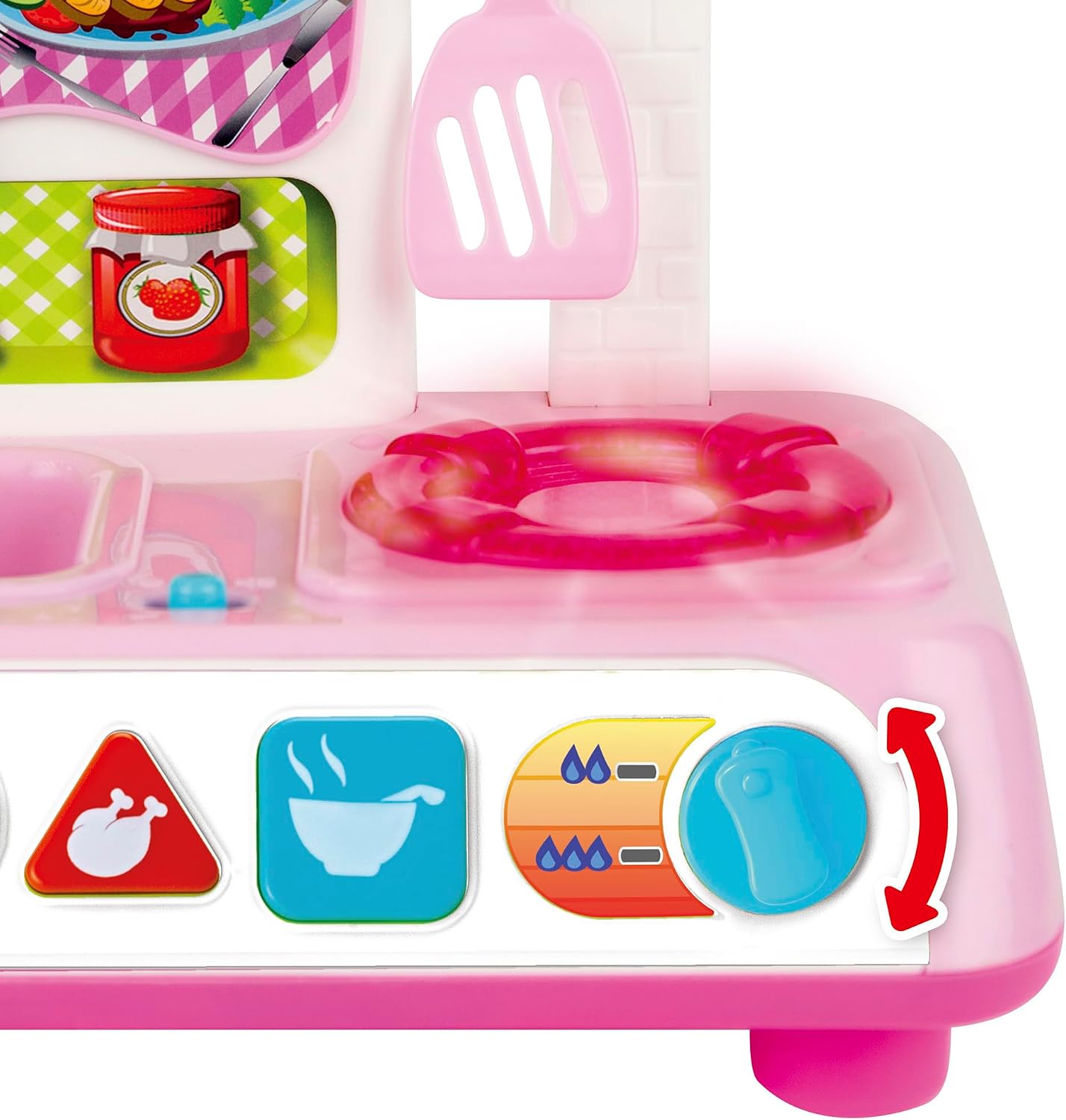 Winfun: Mycook Master Kitchen - Pink - Lights & Sounds, Culinary & Food Pretend Play Set, Chef Pan & Spatula, Sensory Toy, Toddlers & Kids Ages 18mo+
