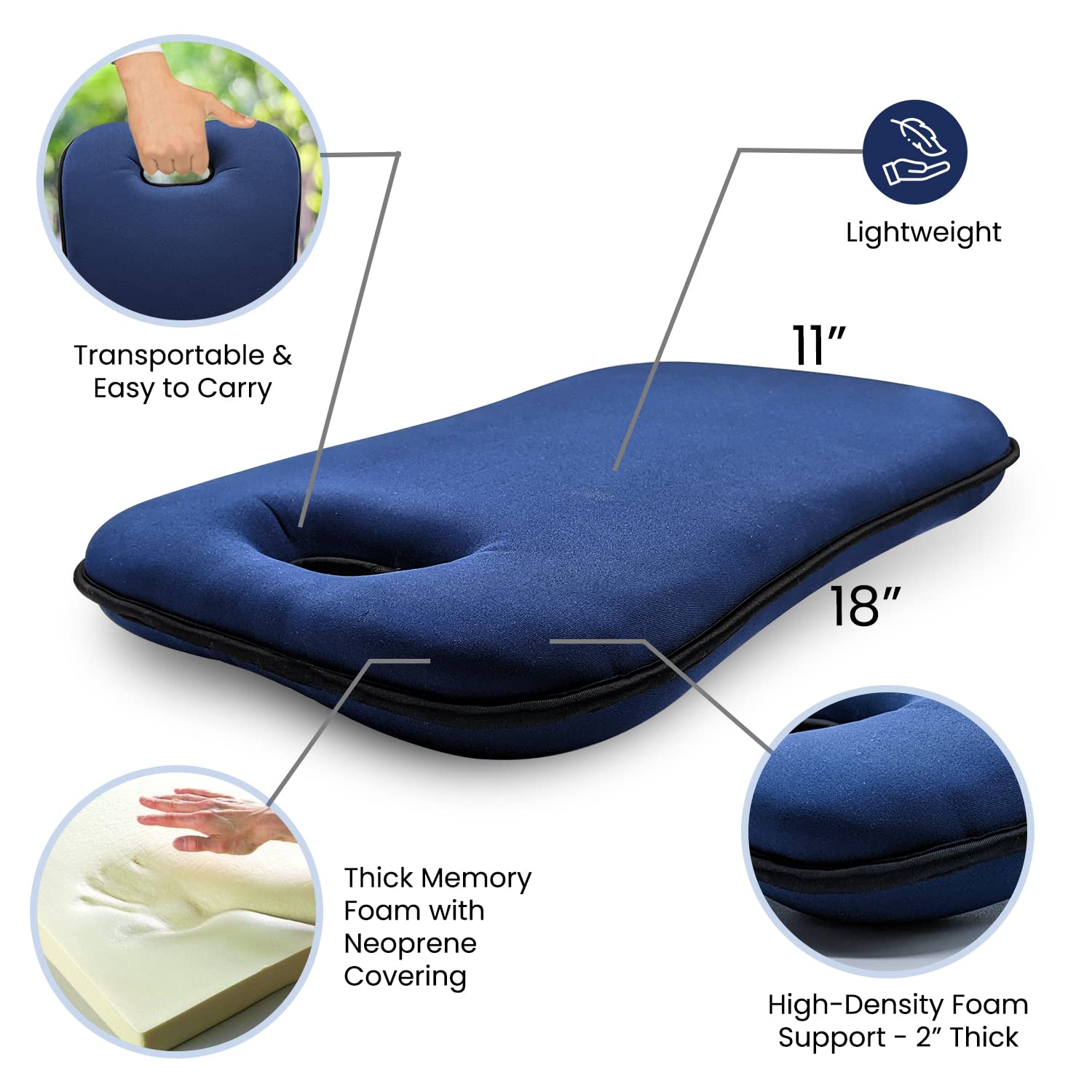Extra Thick Knee Pad, Garden Kneeling Pads Gardening Yoga Baby Bath Exercise Flooring Cleaning Kneeler, High-Density Foam Cushion Support Knee Mat