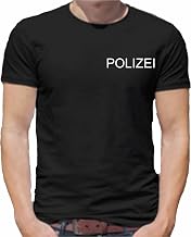 T-shirt de police unisexe à col rond 100 % coton | T-shirt amusant pour homme et femme | Imprimé police | Idéal pour JGA, fête, carnaval, cadeau costumé