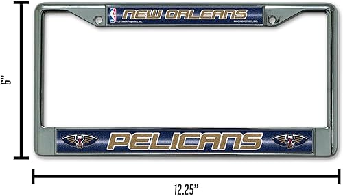 Vista 80 de NBA Bling Chrome License Plate Frame with Glitter Accent