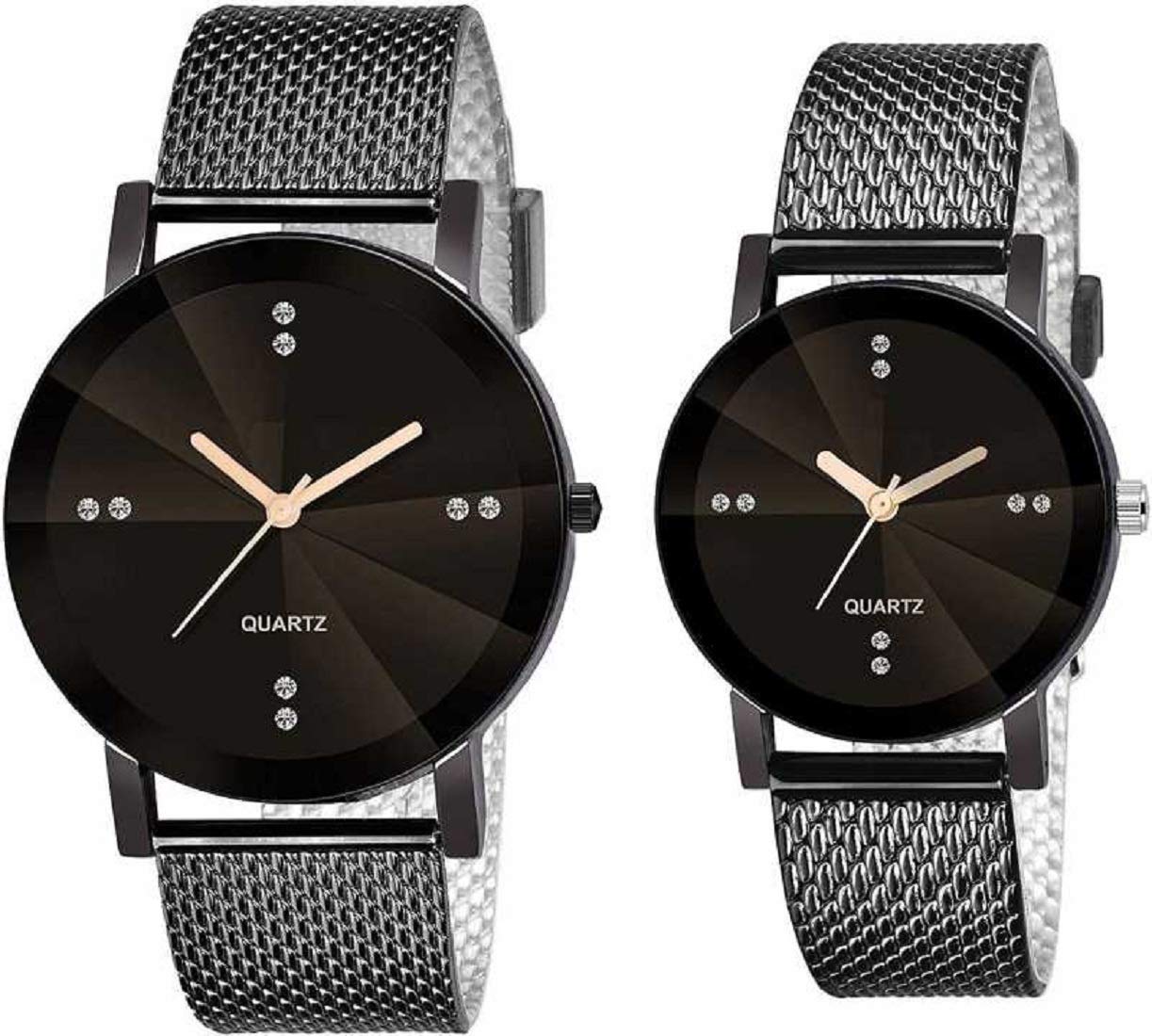 Zeydan Black Color Beautiful Couple Watch(HNH-753) (B07ZQN18M6) Amazon Price History, Amazon Price Tracker