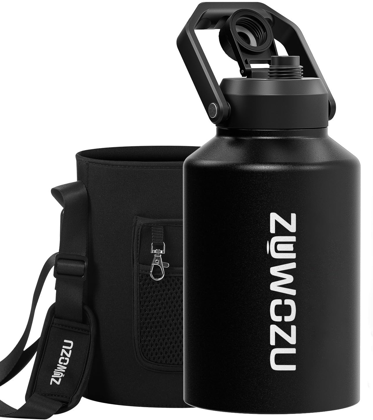 BUZIO 1 Gallon Insulated Drinking Bottle, 128 Oz Stainless Steel Water Jug, Vacuum-Sealed For Hot And Cold Drinks - View #8