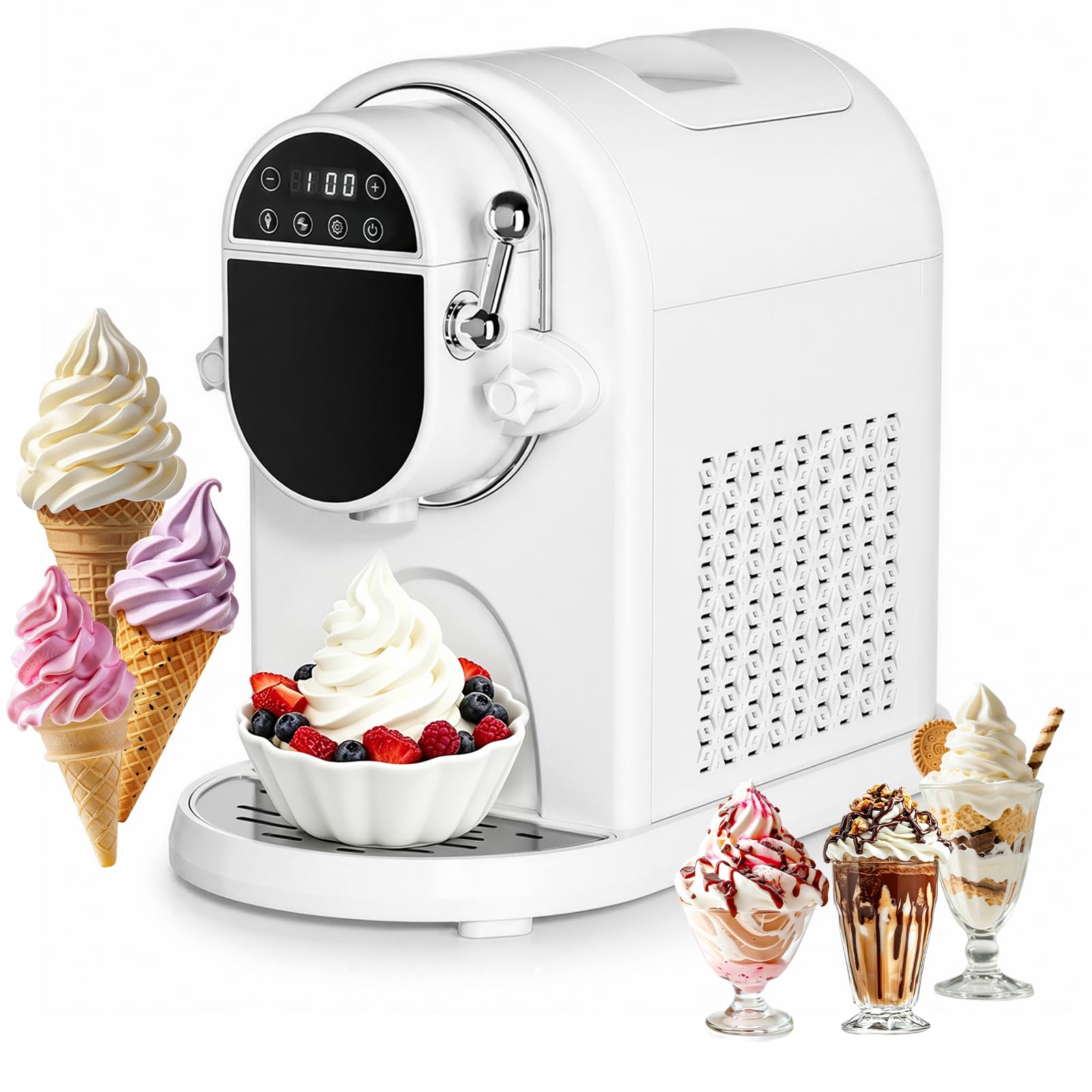 QAUSOU Soft Serve Ice Cream Maker