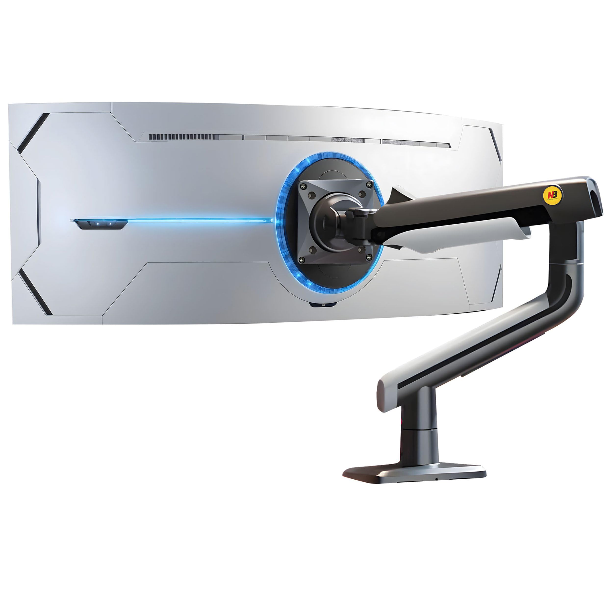 NB Ergonomic Gaming Monitor Arm for Flat/Ultrawide/Curved Monitors 27'' to 50 inch, Heavy Duty Monitor Mount Load up to 18 kg, VESA 75/100 mm J5