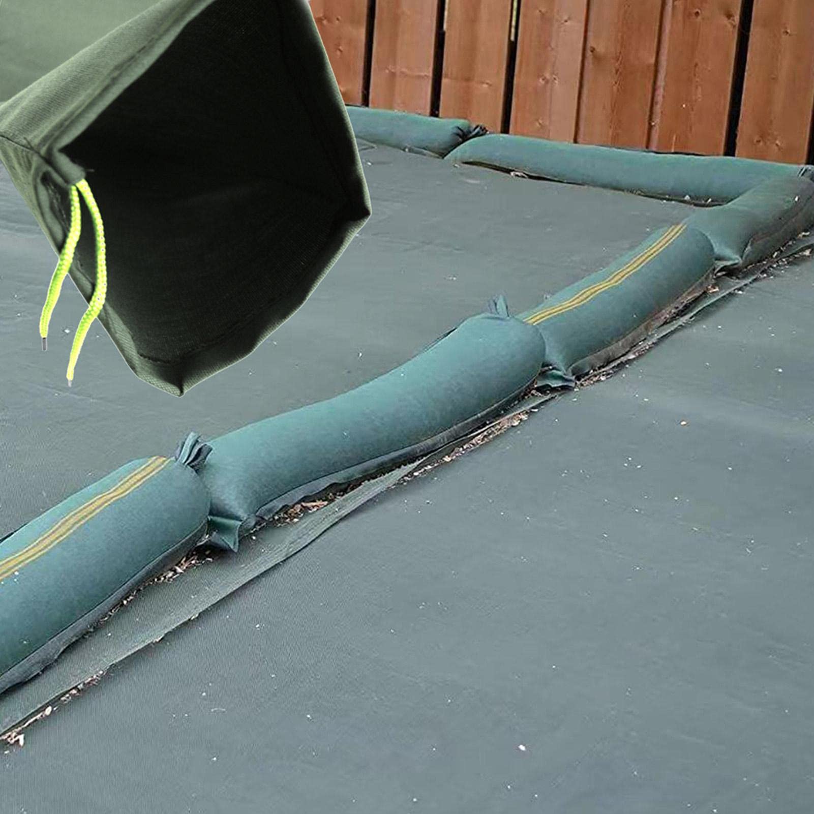 Sacos de arena para inundaciones, barrera de agua para inundaciones, sacos de arena para rescate en caso de inundaciones, sacos de arena a prueba de agua para prevención de inundaciones (sin arena)