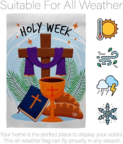 Miniatura 6 de Ornament Collection Bandera de jardín de Semana Santa, fe religiosa, esperanza, gracia, paz, paloma, religión cristiana, Pascua, decoración de casa